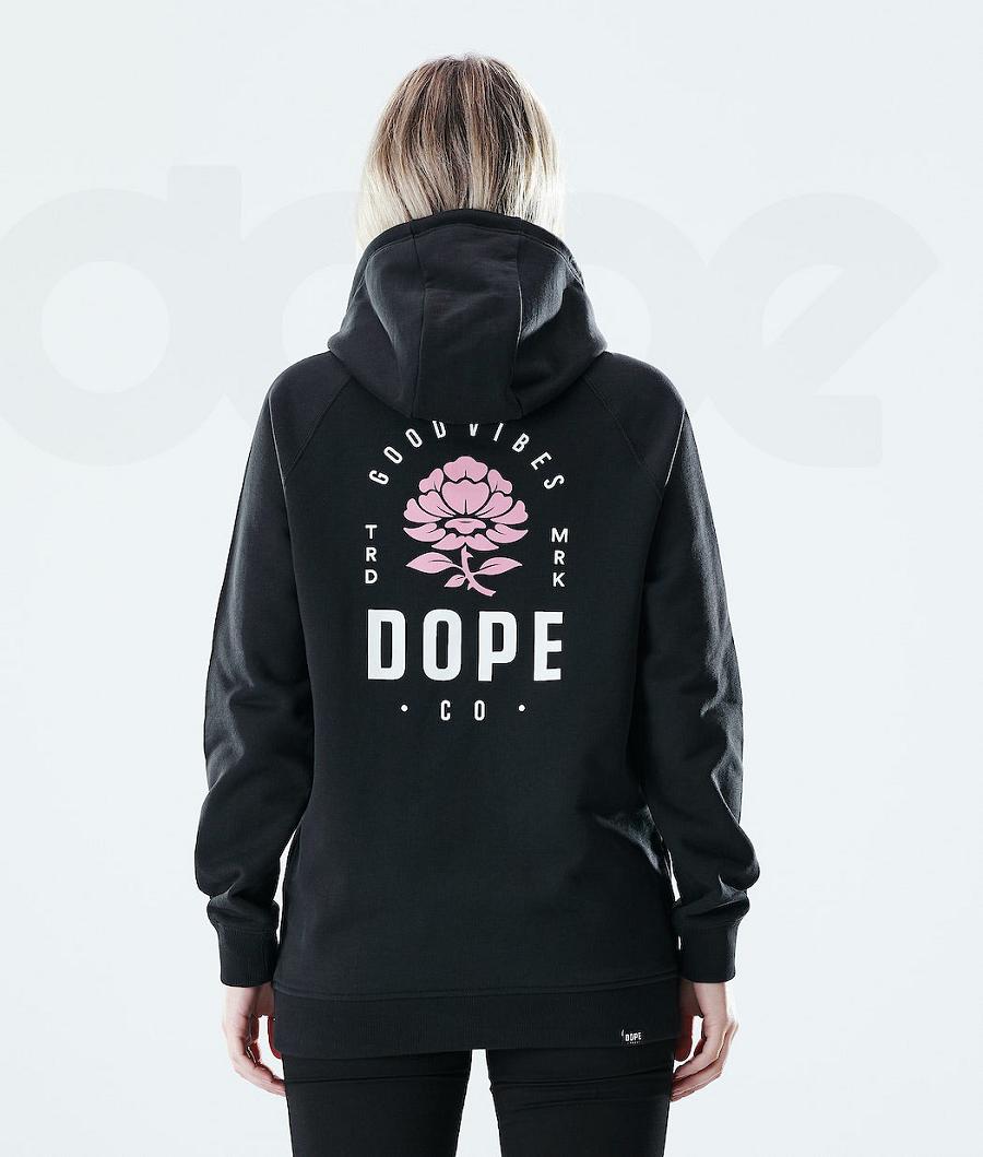 Dope Regular Rose Hoodie Damen Rosa Schwarz | CH1218NB