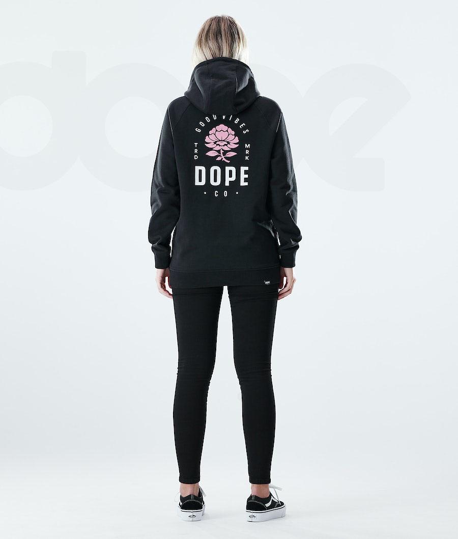 Dope Regular Rose Hoodie Damen Rosa Schwarz | CH1218NB