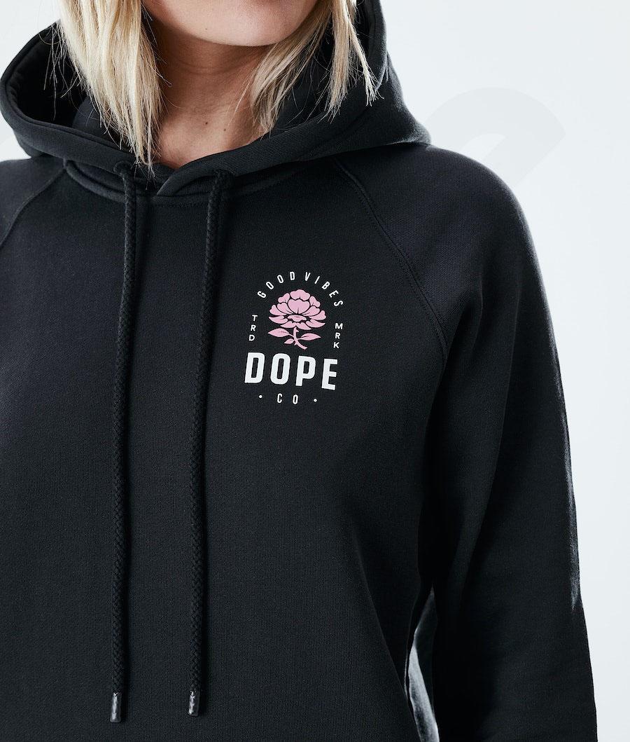 Dope Regular Rose Hoodie Damen Rosa Schwarz | CH1218NB