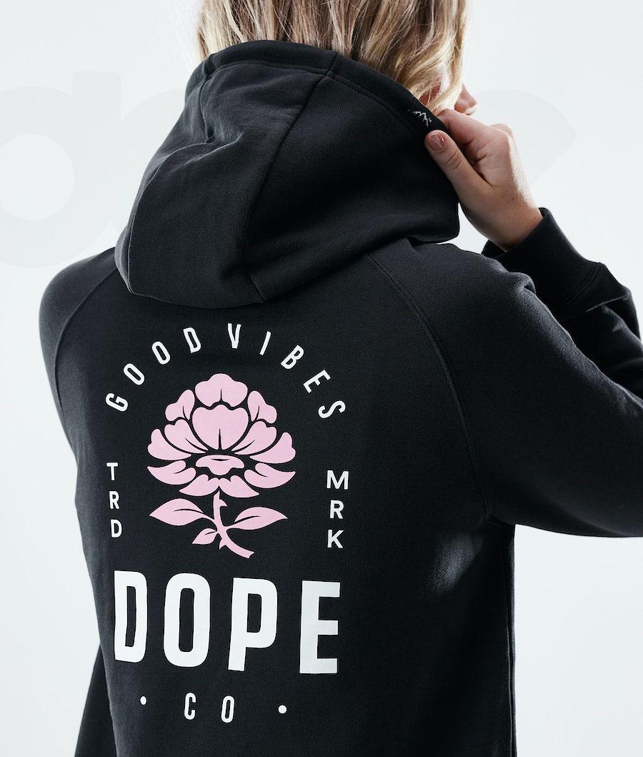 Dope Regular Rose Hoodie Damen Rosa Schwarz | CH1218NB