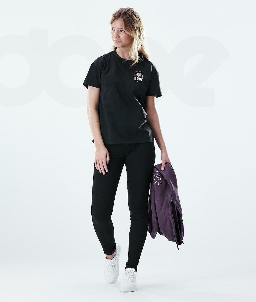 Dope Regular Rose T-shirts Damen Schwarz | CH1300EX