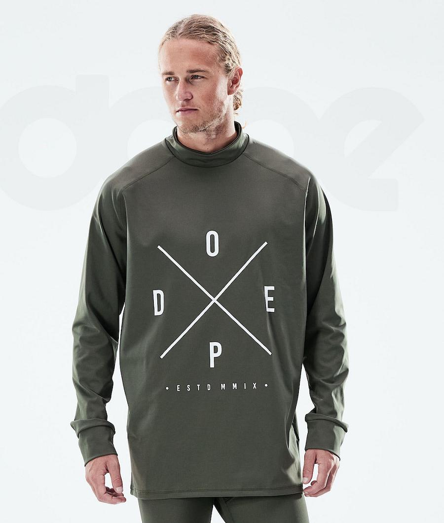 Dope Snuggle 2X-Up Funktionsshirt Herren Olivgrün Grün | CH2006UT