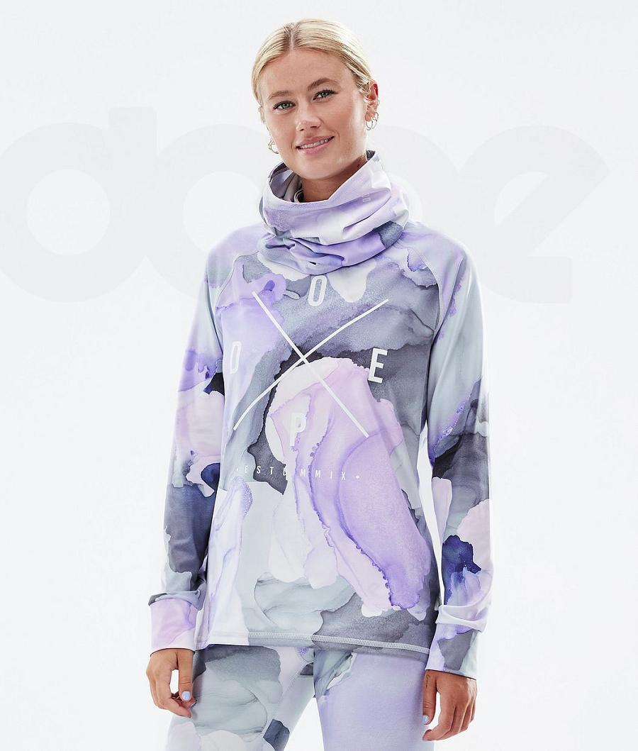 Dope Snuggle W 2X-Up Blot Funktionsshirt Damen Lila Mehrfarbig | CH1173YU