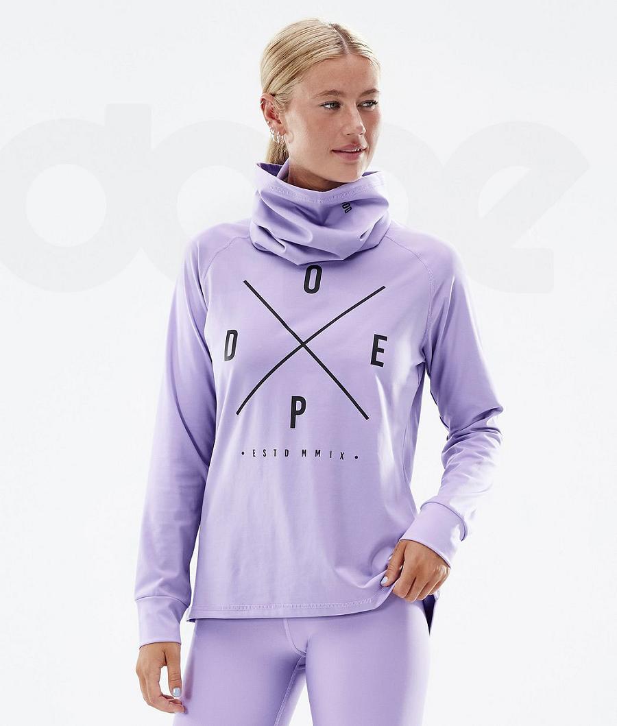 Dope Snuggle W 2X-Up Faded Funktionsshirt Damen Lila | CH1171RW