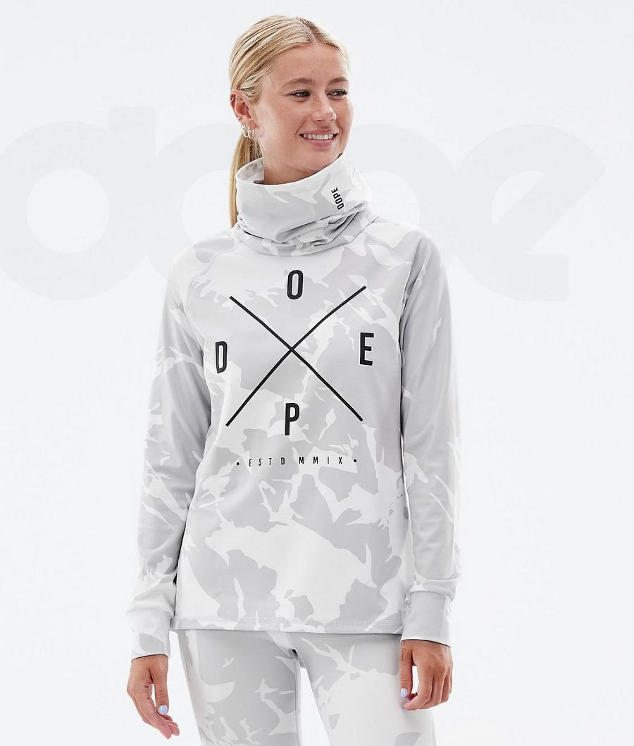 Dope Snuggle W 2X-Up Funktionsshirt Damen Grau Camouflage | CH1175IS