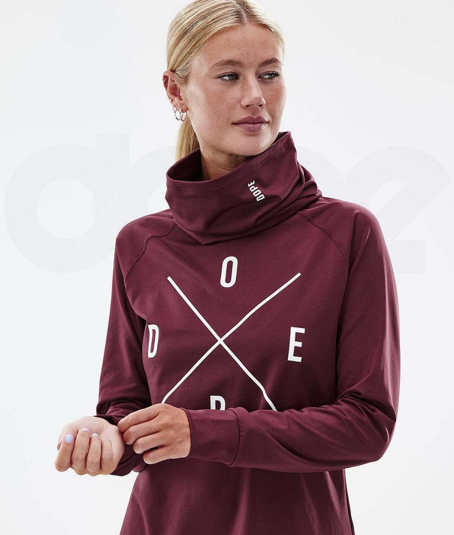 Dope Snuggle W 2X-Up Funktionsshirt Damen Bordeaux | CH1181FM