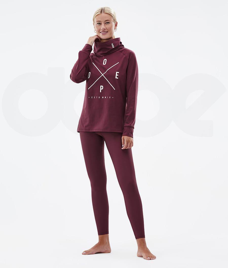 Dope Snuggle W 2X-Up Funktionsshirt Damen Bordeaux | CH1181FM