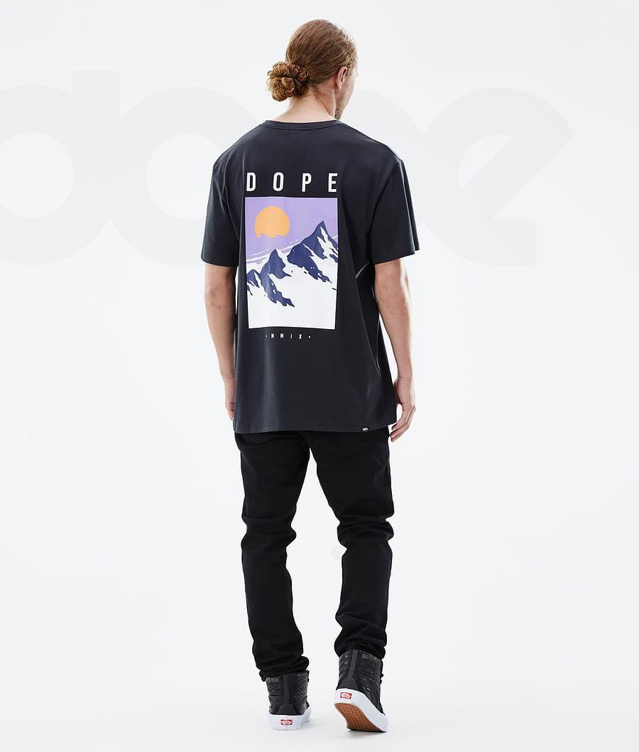 Dope Standard Peak T-shirts Herren Schwarz | CH2081RW