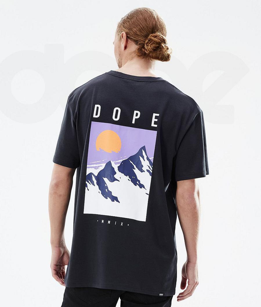 Dope Standard Peak T-shirts Herren Schwarz | CH2081RW