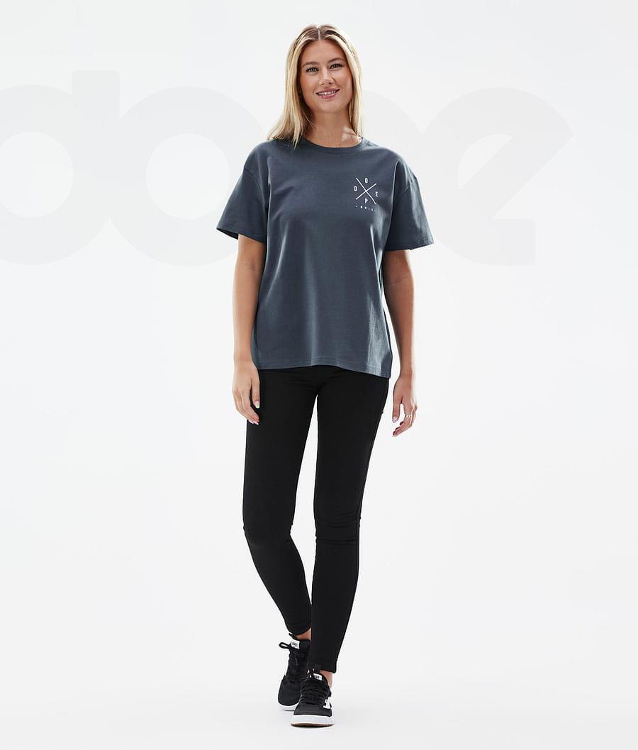 Dope Standard W 2X-Up T-shirts Damen Blau | CH1296NB