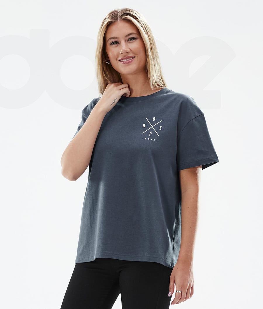 Dope Standard W 2X-Up T-shirts Damen Blau | CH1296NB