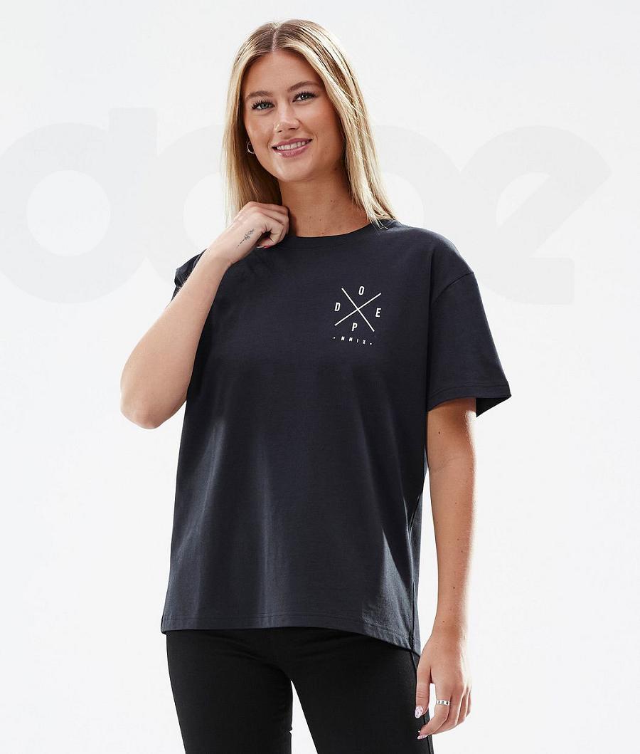 Dope Standard W 2X-Up T-shirts Damen Schwarz | CH1297MA