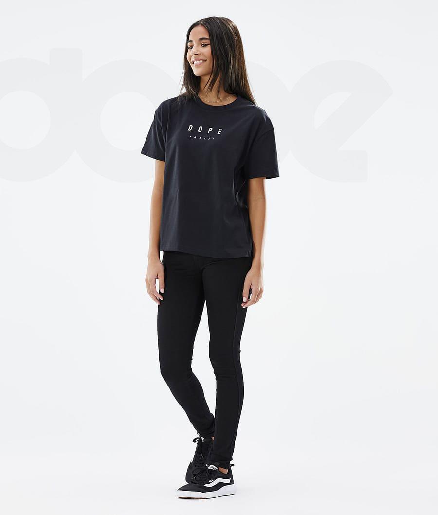 Dope Standard W Peak T-shirts Damen Schwarz | CH1295BC