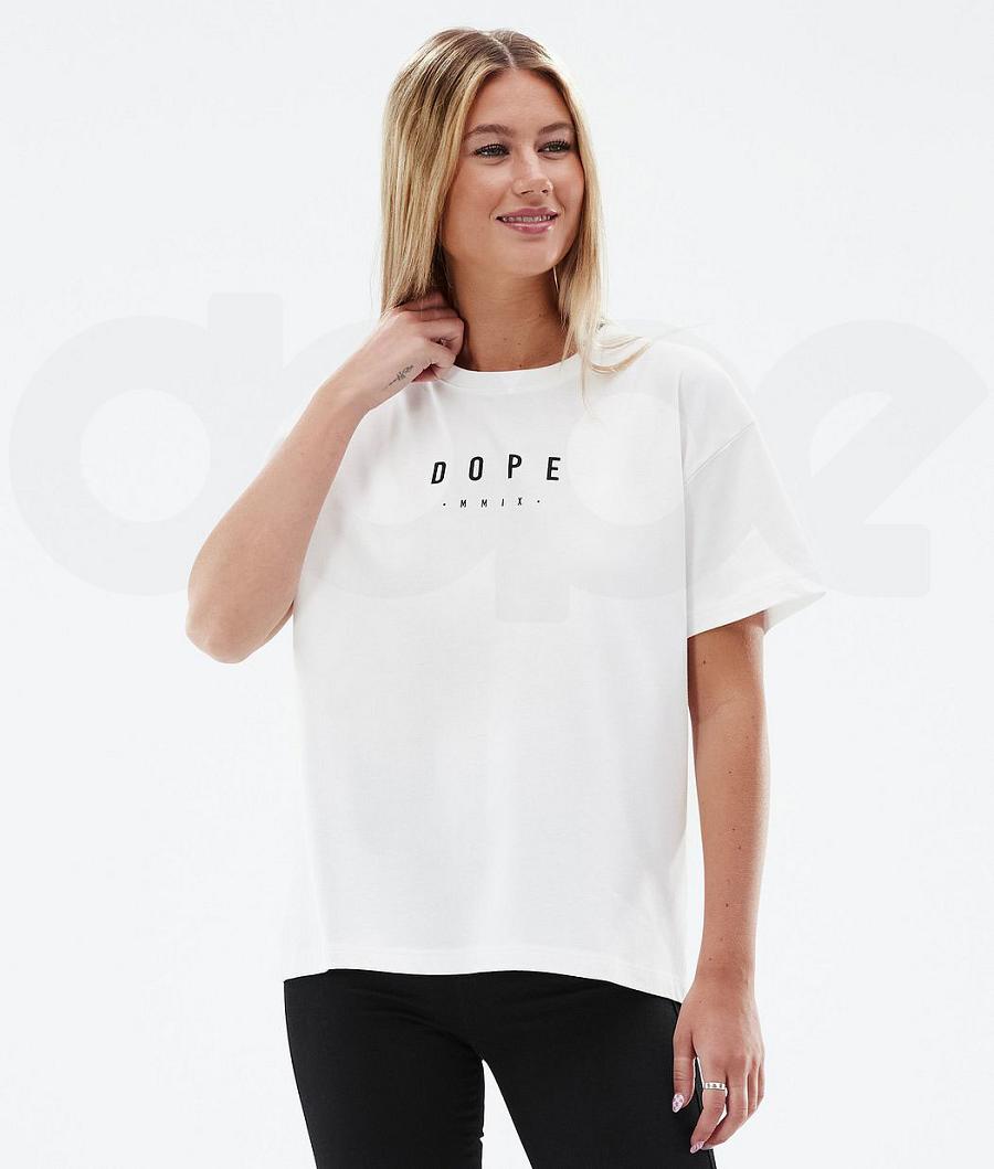 Dope Standard W Peak T-shirts Damen Weiß | CH1294VD