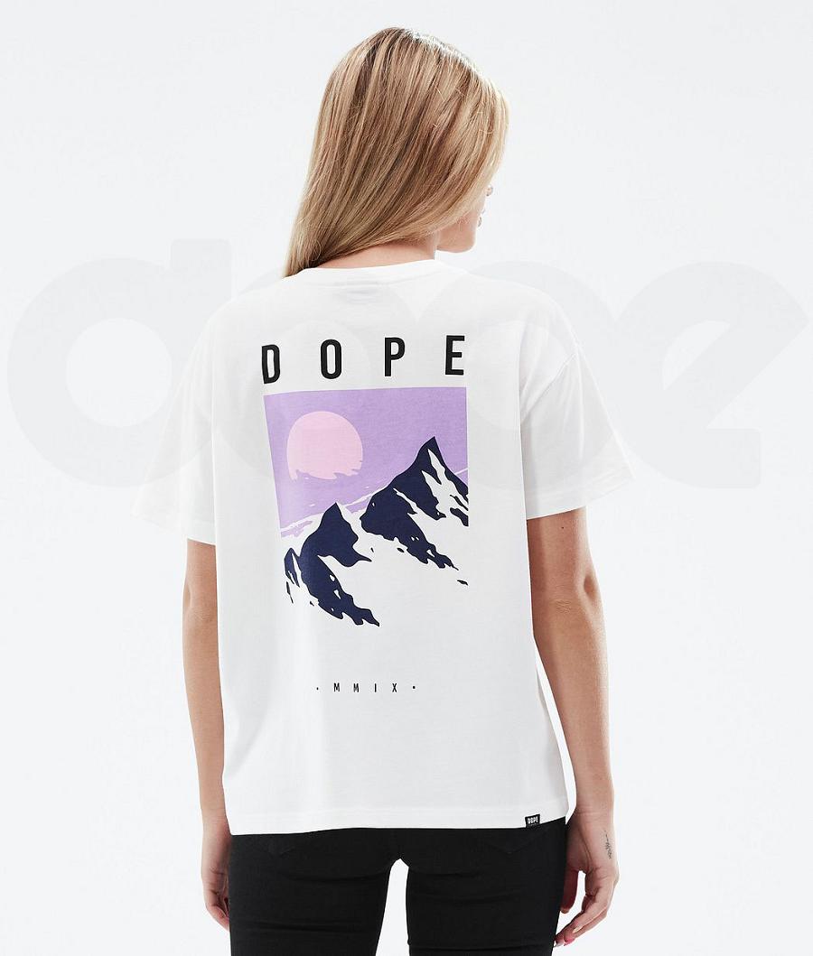 Dope Standard W Peak T-shirts Damen Weiß | CH1294VD