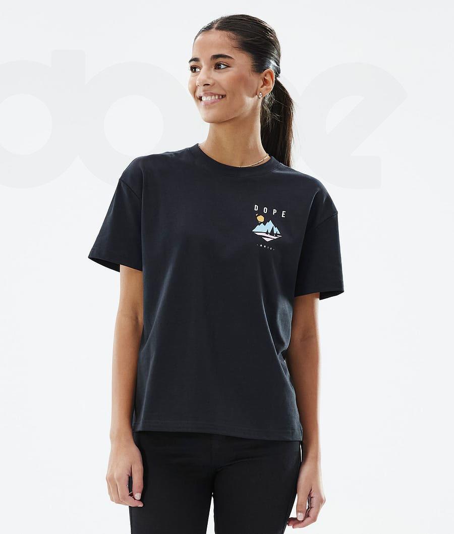 Dope Standard W Pine T-shirts Damen Schwarz | CH1292XF