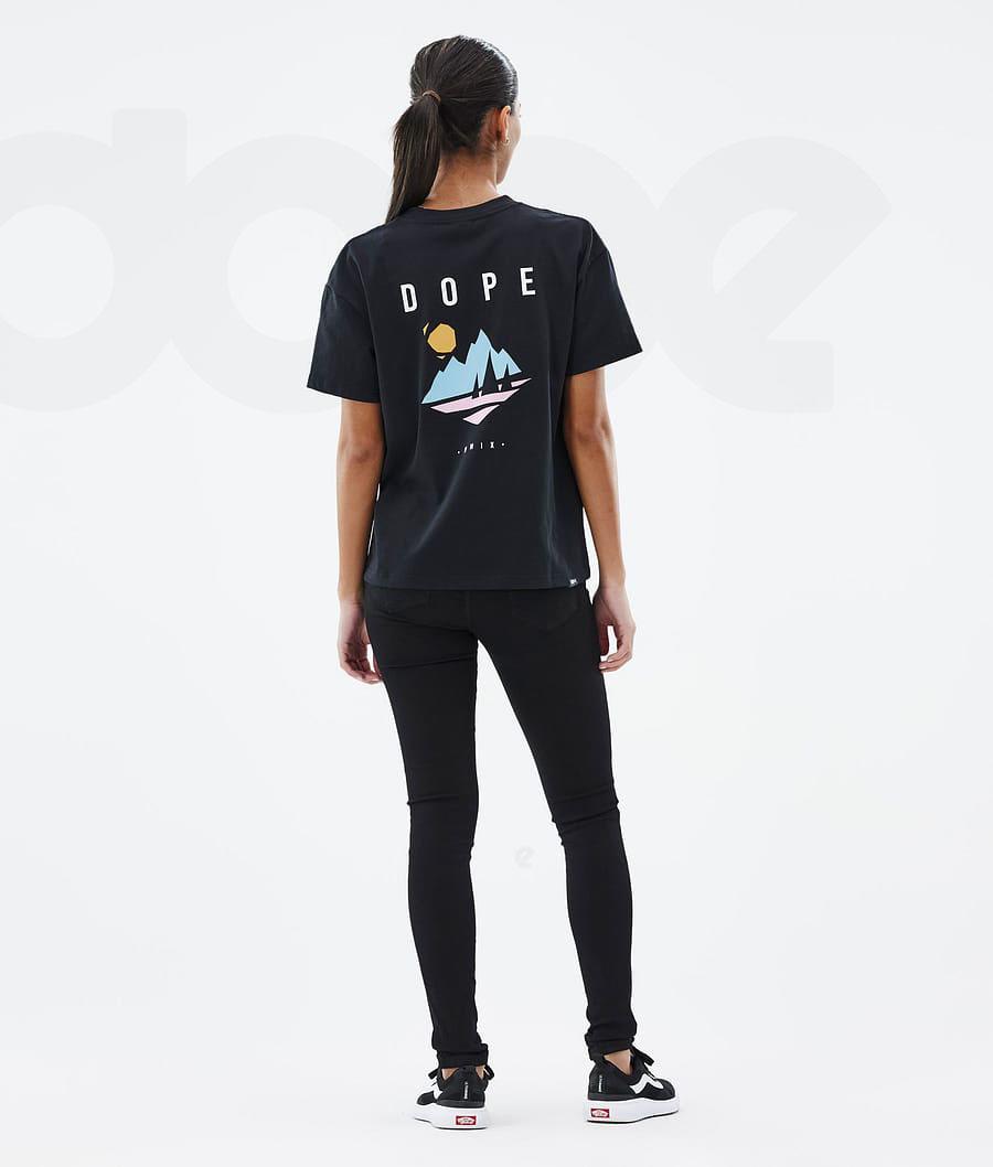 Dope Standard W Pine T-shirts Damen Schwarz | CH1292XF