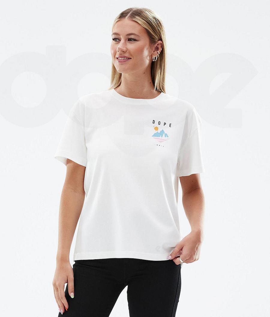 Dope Standard W Pine T-shirts Damen Weiß | CH1293CE