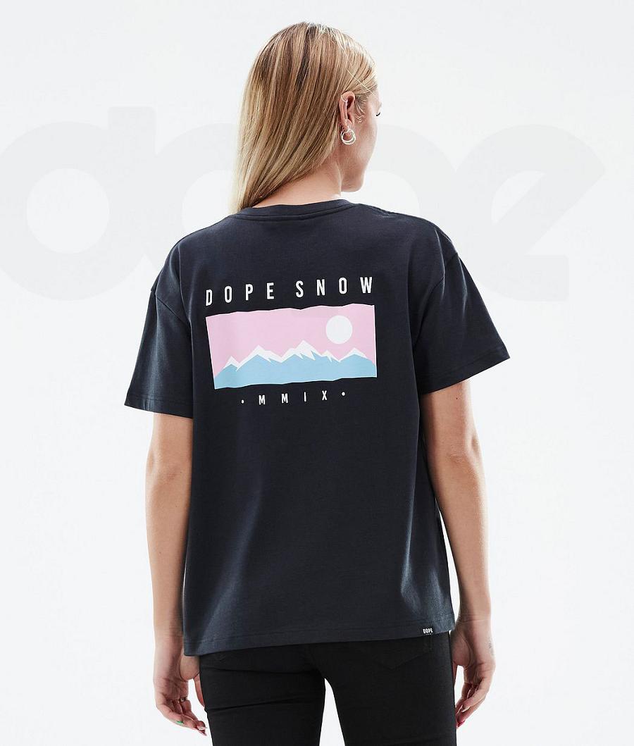 Dope Standard W Range T-shirts Damen Schwarz | CH1291ZG