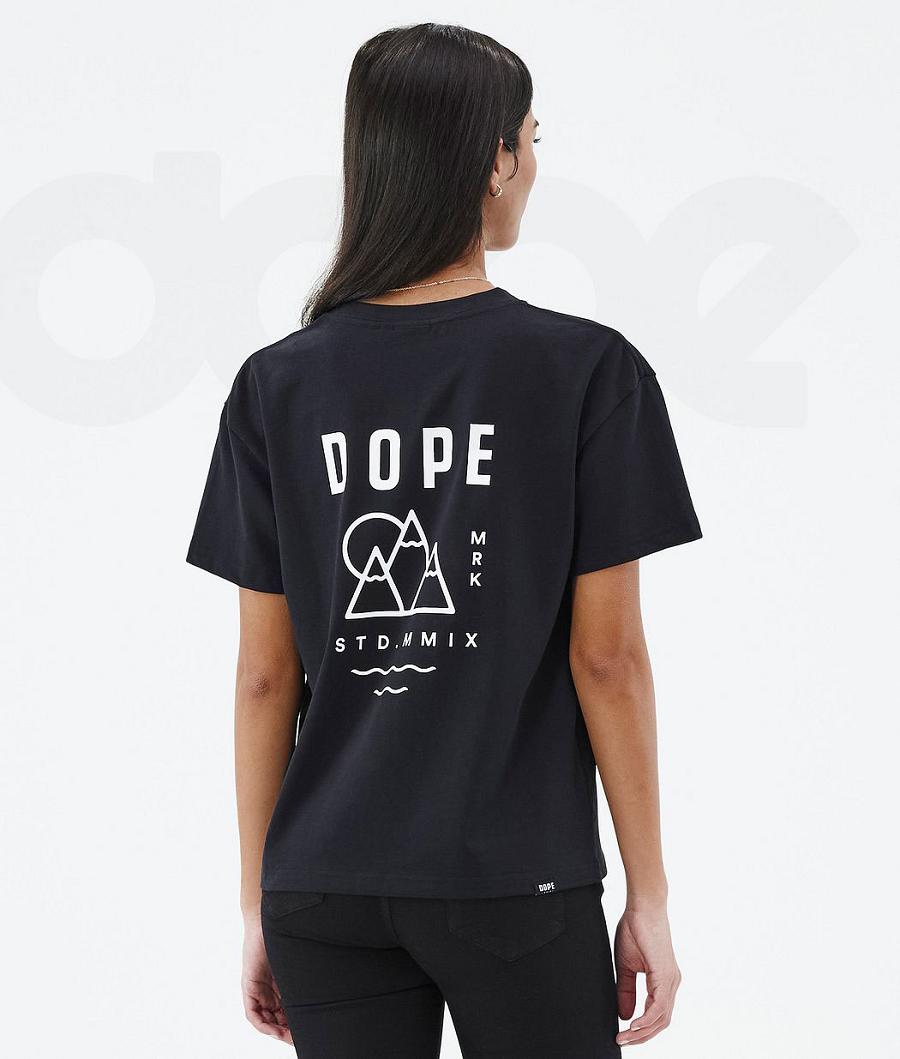 Dope Standard W Summit T-shirts Damen Schwarz | CH1287HK