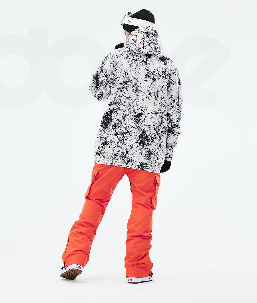 Dope Wylie Patch Snowboardjacken Herren Weiß Schwarz | CH2241IS