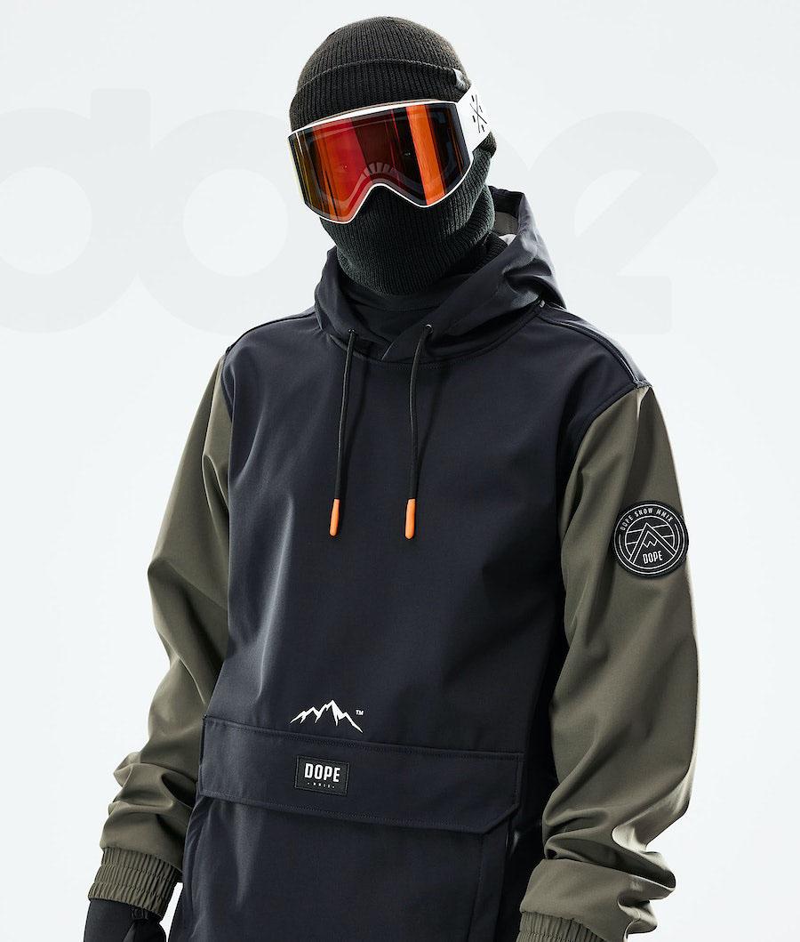 Dope Wylie Patch Snowboardjacken Herren Schwarz Grün | CH2242OR