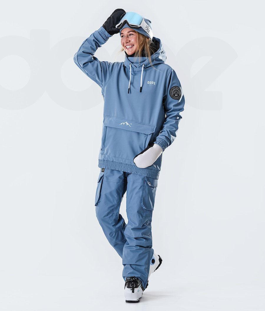 Dope Wylie W 10k Capital Skijacken Damen Blau Grau | CH1394LH