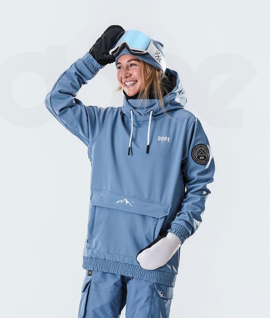 Dope Wylie W 10k Capital Skijacken Damen Blau Grau | CH1394LH