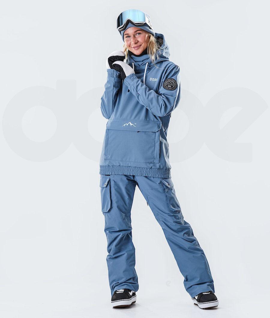 Dope Wylie W 10k Capital Snowboardjacken Damen Blau Grau | CH1563YU