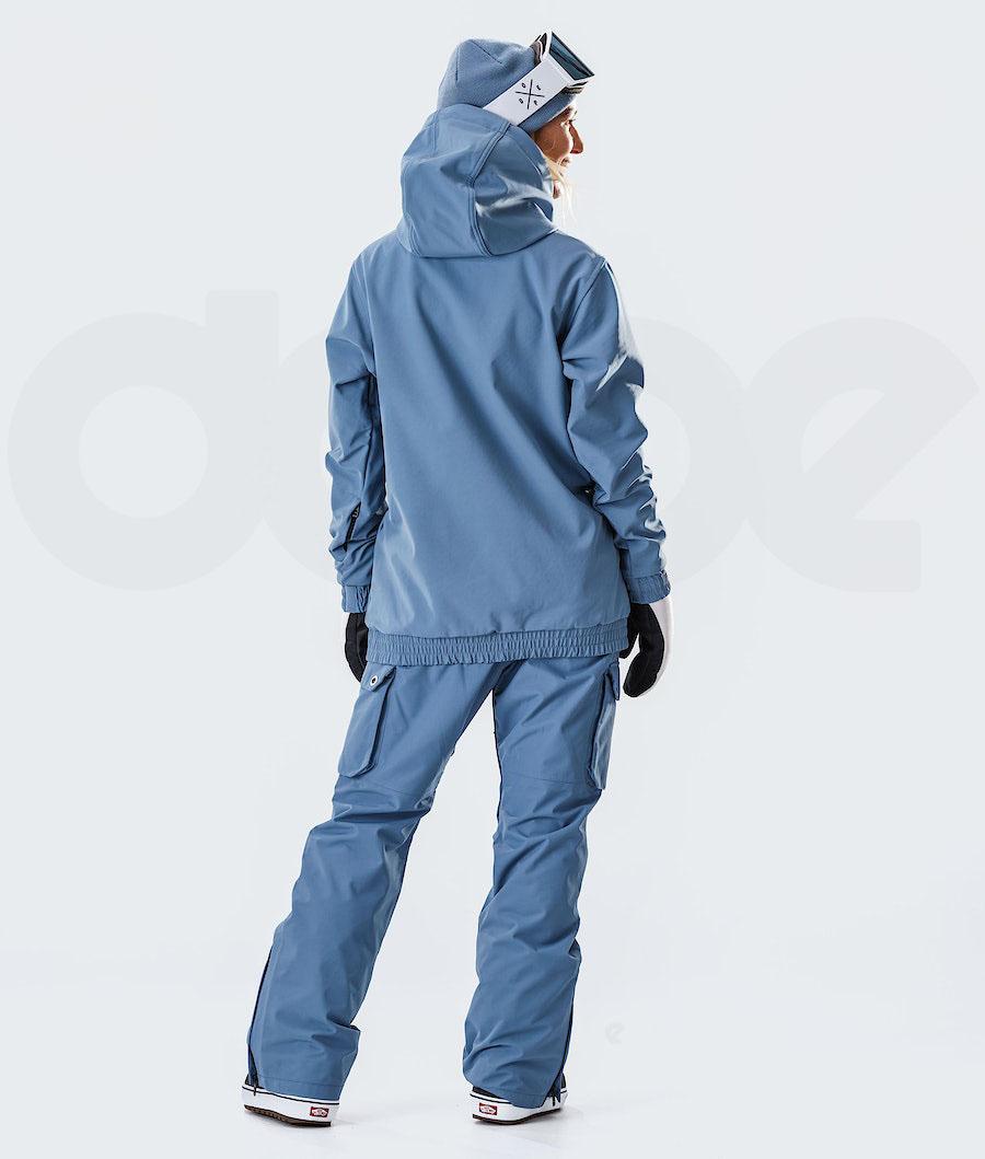 Dope Wylie W 10k Capital Snowboardjacken Damen Blau Grau | CH1563YU