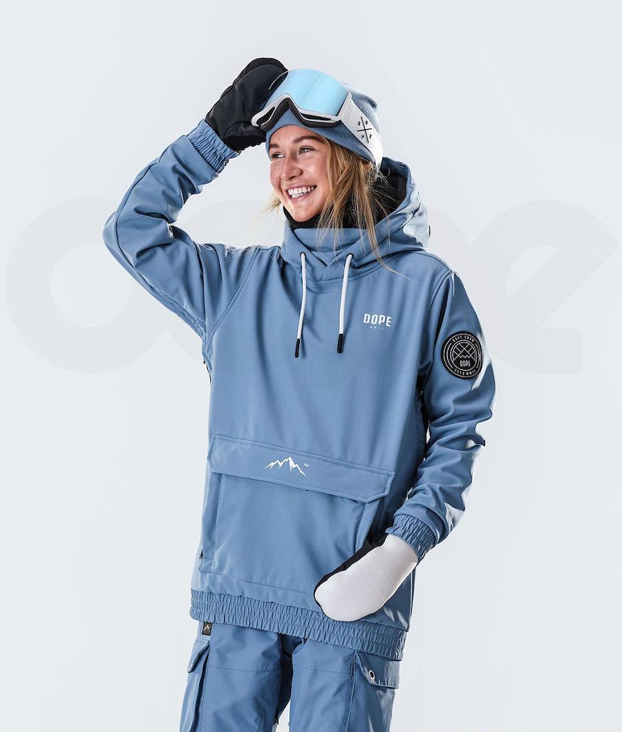 Dope Wylie W 10k Capital Snowboardjacken Damen Blau Grau | CH1563YU