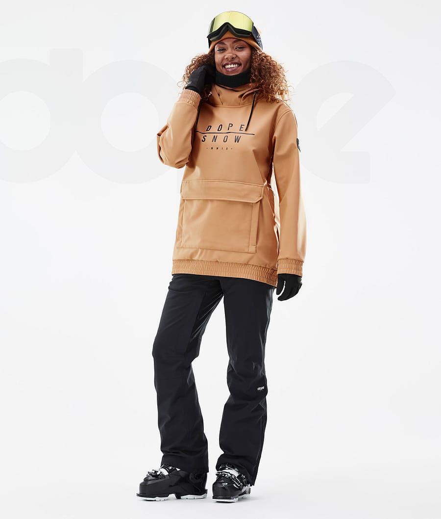 Dope Wylie W DS Skijacken Damen Khaki Gelb | CH1385PQ