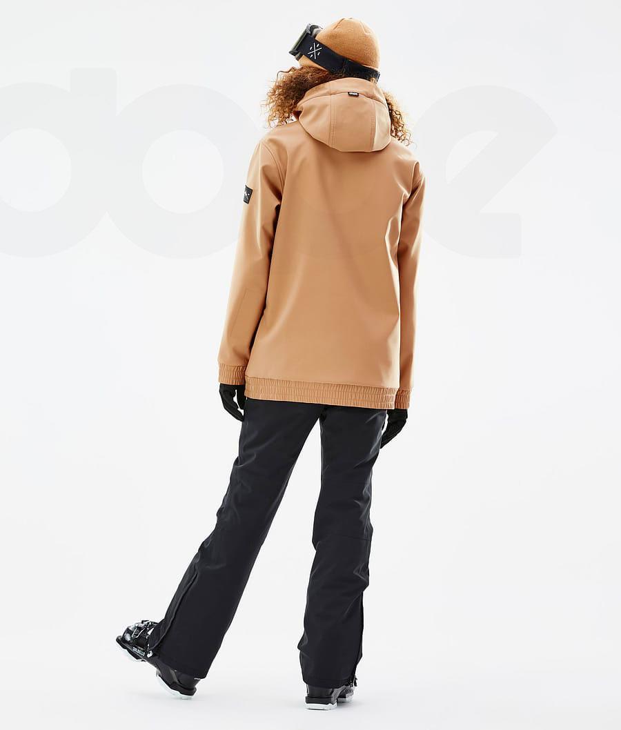 Dope Wylie W DS Skijacken Damen Khaki Gelb | CH1385PQ