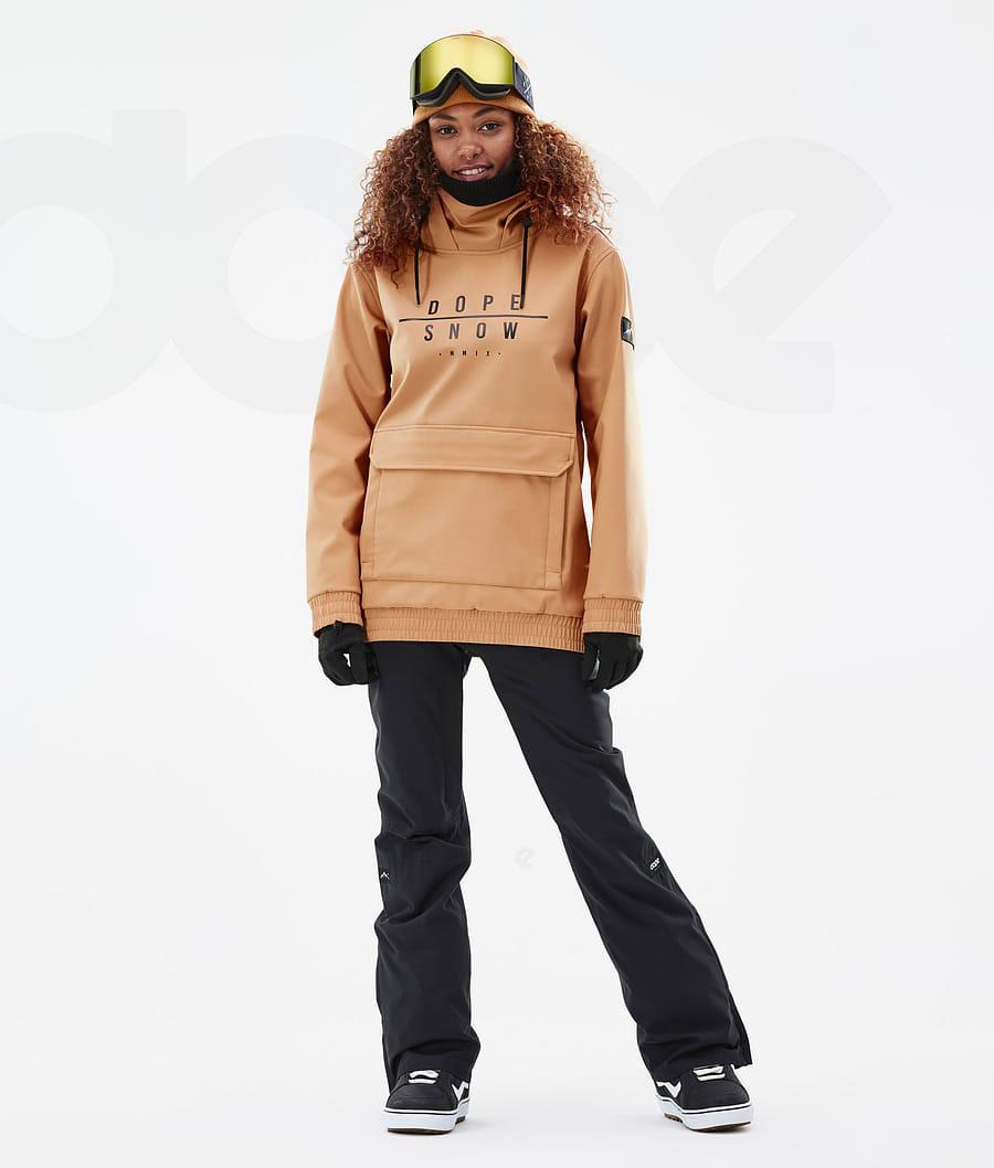 Dope Wylie W DS Snowboardjacken Damen Khaki Gelb | CH1553CE