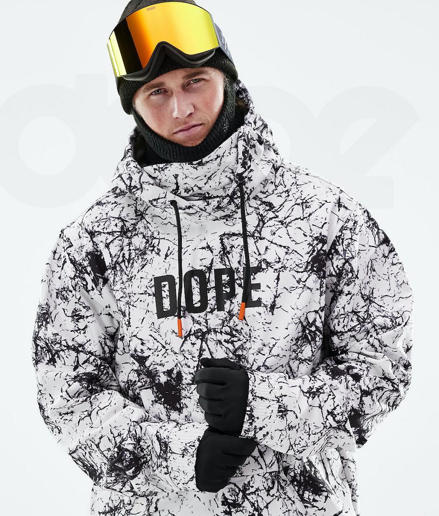 Dope Yeti 2021 Capital Snowboardjacken Herren Weiß Schwarz | CH2235WY