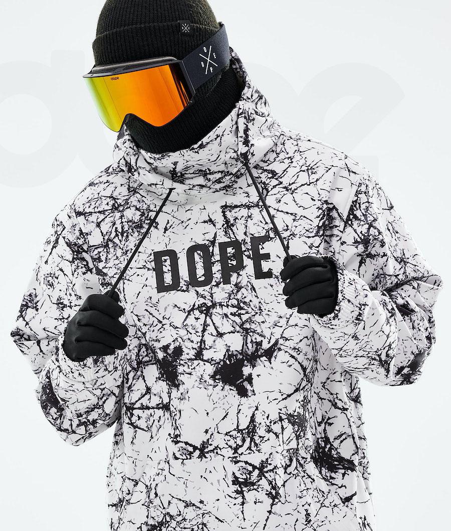 Dope Yeti 2021 Capital Snowboardjacken Herren Weiß Schwarz | CH2235WY