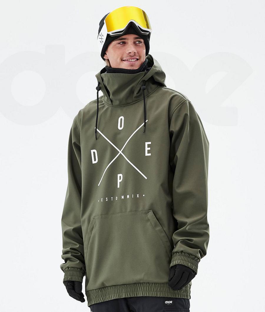 Dope Yeti 2X-Up Snowboardjacken Herren Olivgrün Grün | CH2225KI